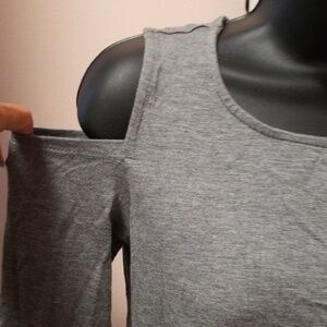 Long Sleeve Cold Shoulder Scoop Neck Top